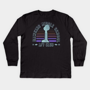 Hawkins Middle School A/V Club Kids Long Sleeve T-Shirt